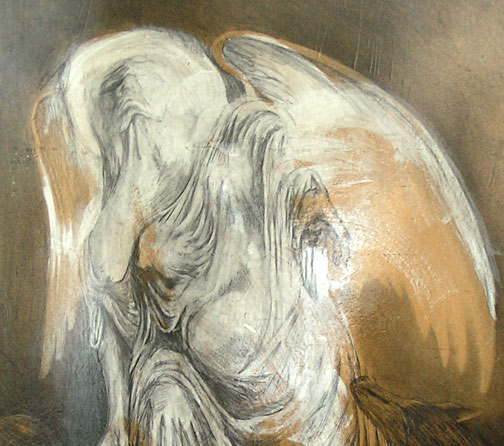 Image of painting titled: Angel Descending (upper half)
